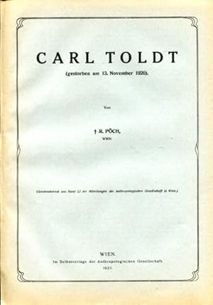 Carl Toldt (gestorben am 13.November 1920).