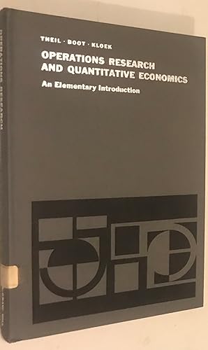 Image du vendeur pour Operations Research and Quantitative Economics: An Elementary Introduction mis en vente par Once Upon A Time