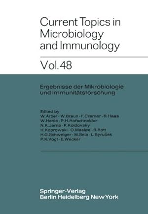 Seller image for Current Topics in Microbiology and Immunology / Ergebnisse der Mikrobiologie und Immunitätsforschung by Arber, W., Braun, W., Cramer, F., Haas, R., Henle, W., Hofschneider, P. H., Jerne, N. K., Koldovsky, P., Koprowski, H., Maaløe, O., Rott, R., Schweiger, H.-G., Sela, M., Syru?ek, L., Vogt, P. K., Wecker, E. [Paperback ] for sale by booksXpress