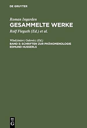 Bild des Verkufers fr Schriften zur Phèanomenologie Edmund Husserls by Roman Ingarden,Wlodzimierz Galewicz [Print on Demand (Hardcover) ] zum Verkauf von booksXpress