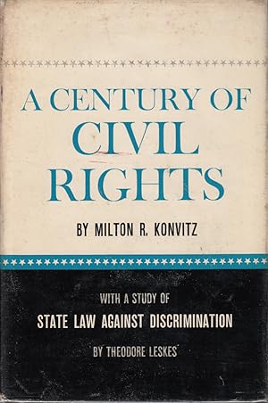 Bild des Verkufers fr A Century of Civil Rights by Konvitz, Milton zum Verkauf von Robinson Street Books, IOBA