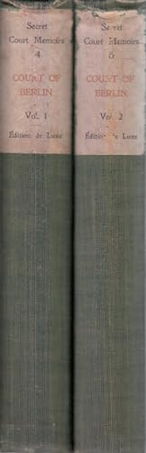 Bild des Verkufers fr Secret Memoirs of the Court of Berlin Volumes 1 and 2 by Count Mirabeau zum Verkauf von Robinson Street Books, IOBA