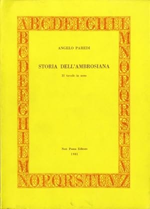 Seller image for Storia dell'Ambrosiana. for sale by LIBET - Libreria del Riacquisto