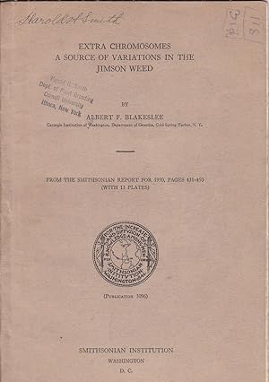 Extra Chromosomes a Source of Variations in the Jimson Weed by Albert F. Blakeslee