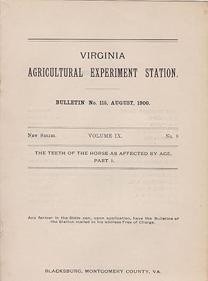 Immagine del venditore per The Teeth of the Horse as Affected by age. Part 1. by Charles McCulloch venduto da Robinson Street Books, IOBA