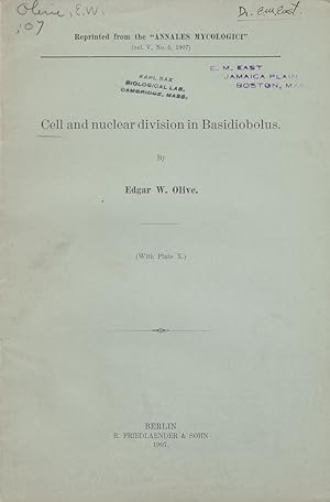Imagen del vendedor de Cell and Nuclear Division in Basidiobolus by Olive, Edgar W. a la venta por Robinson Street Books, IOBA