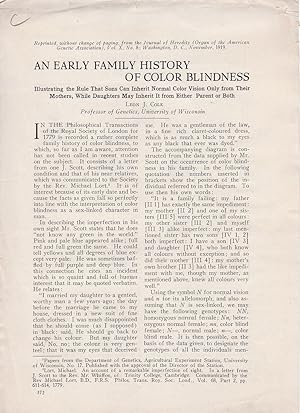 An Early Family History of Color Blindness by Leon J. Cole