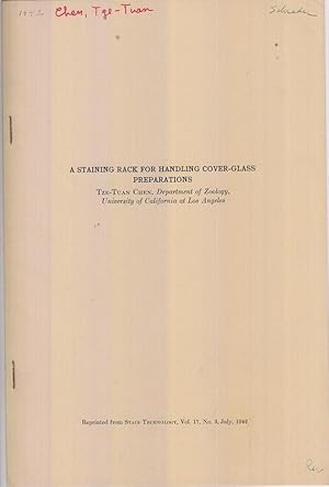 Image du vendeur pour A Staining Rack for Handling Cover-Glass Preparations. by Chen, Tze-Tuan. mis en vente par Robinson Street Books, IOBA