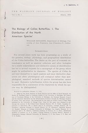 Imagen del vendedor de The Biology of Colias Butterflies. I. The Distribution of the North American Species by Hovanitz, William a la venta por Robinson Street Books, IOBA