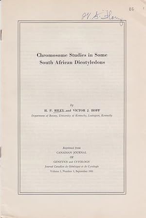 Seller image for Chromosome Studies in some South African Dicotyledons by Riley, H.P. and Hoff, Victor J. for sale by Robinson Street Books, IOBA