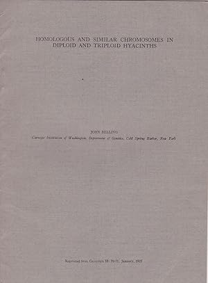 Homologous and Similar Chromosomes in Diploid and Triploid Hyacinths by John Belling