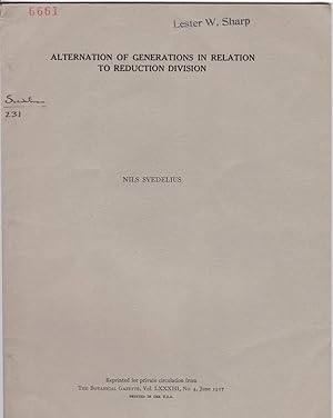 Alternation of Generations in Relations to Reduction Division by Nils Svedelius