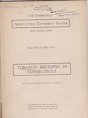 Image du vendeur pour Tobacco Breeding in Connecticut by H. K. Hayes, E. M. East, and E. G. Beinhart mis en vente par Robinson Street Books, IOBA