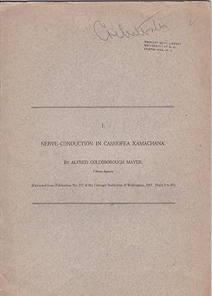 Bild des Verkufers fr 1. Nerve-Conduction in Cassiopea Xamachana by Alfred Goldsborough Mayer zum Verkauf von Robinson Street Books, IOBA