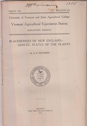 Blackberries of New England ? Genetic Status of the Plants. by Peitersen, A.K.