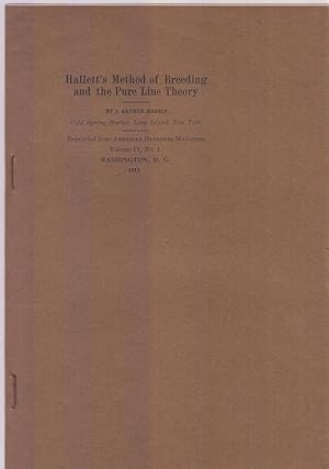 Hallett's Method of Breeding and the Pure Line Theory by Harris, J. Arthur