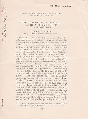 Bild des Verkufers fr An Estimate of the Number of Loci in the X Chromosome of D. Melanogaster by Irwin H. Herskowitz zum Verkauf von Robinson Street Books, IOBA