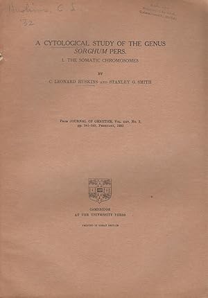 Imagen del vendedor de A Cytological Study of the Genus Sorghum Pers. I. The Somatic Chromosomes by Huskins, C. Leonard and Smith, Stanley G. a la venta por Robinson Street Books, IOBA