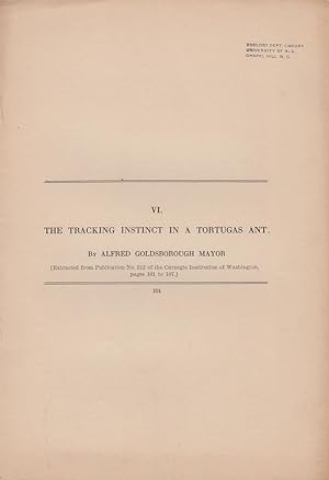 Seller image for The Tracking Instinct in a Tortugas Ant by Mayor, Alfred Goldsborough for sale by Robinson Street Books, IOBA