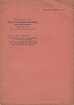 Seller image for Ruckgenmutationen und die Genmutabilitat in verschiedenen Richtungen V. Gibt es ein weiderholtes Auftreten identischer Allele innerhalb der white-Allelenreihe von Drosophila melanogaster? by Timofeeff-Ressovsky, N.W. for sale by Robinson Street Books, IOBA