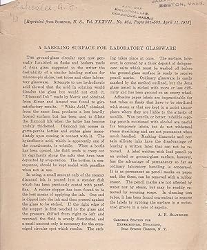 Seller image for A Labeling Surface for Laboratory Glassware by A. F. Blakeslee for sale by Robinson Street Books, IOBA