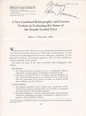 A New Combined Radiographic and Gaseous Technic in Evaluating the status of the Female Genital tr...