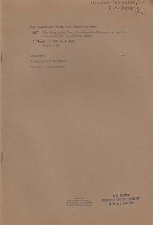 Seller image for The Nezara Complex (Pentatomidae-Heteroptera) and its Taxonomic and Cytological Status by Schrader, Franz and Hughes-Schrader, Sally for sale by Robinson Street Books, IOBA