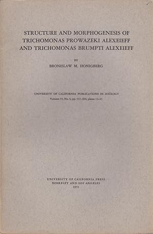 Seller image for Structure and Morphogenesis of Trichomonas Prowazeki Alexeieff and Trichomonas Brumpti Alexeieff by Honigberg, Bronislaw for sale by Robinson Street Books, IOBA