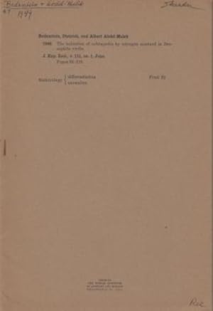 Seller image for The Induction of Aristapedia by Nitrogen Mustard in Drosophila virilis by Bodenstein, Dietrich and Abdel-Malek, Albert for sale by Robinson Street Books, IOBA