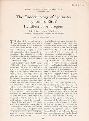 The Endocrinology of Spermatogenesis in Birds II. Effect of Androgens by J. D. S. Kumaran and C. ...