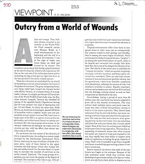 Outcry from a Wold of Wounds by E. O. Wilson