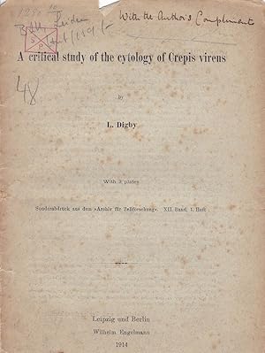 A critical study of cytology of Crepis Virens by L. Digby