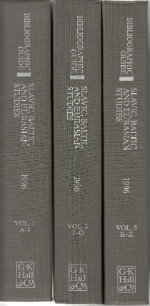 Seller image for Bibliographic Guide to Slavic Baltic and Eurasian Studies 1996 for sale by Robinson Street Books, IOBA