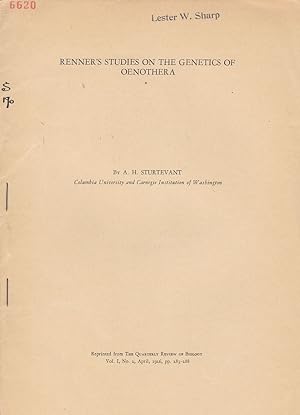 Renner's Studies on the Genetics of Oenothera by A. H. Sturtevant