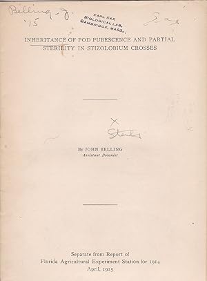 Inheritance of Pod Pubescence and Partial sterility in Stizolobium Crosses by John Belling