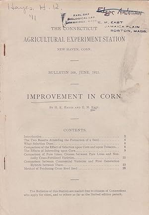 Seller image for Improvement in Corn by H. K. Hayes and E. M. East for sale by Robinson Street Books, IOBA