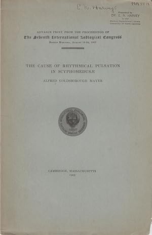 Bild des Verkufers fr The Cause of Rhythmical Pulsation in Scyphomedusae by Mayer, Alfred Goldsborough zum Verkauf von Robinson Street Books, IOBA