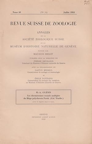 Seller image for Les Chromosomes Sexuelss Multiples du Blaps Polychresta Forsk. (Col. Tenebr.) by Guenin, H.-A. for sale by Robinson Street Books, IOBA