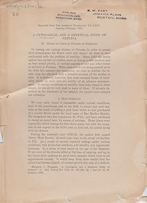 Seller image for A Cytological and a Genetical Study of Petunia II. Notes on Certain Phases of Sterility by Ferguson, Margaret C. for sale by Robinson Street Books, IOBA