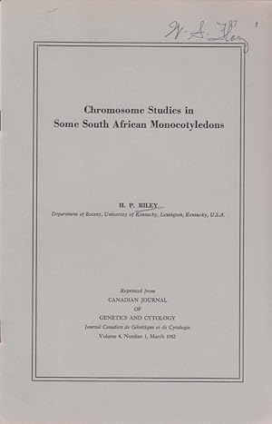 Seller image for Chromosome Studies in some South African Monocotyledons by Riley, H.P. for sale by Robinson Street Books, IOBA
