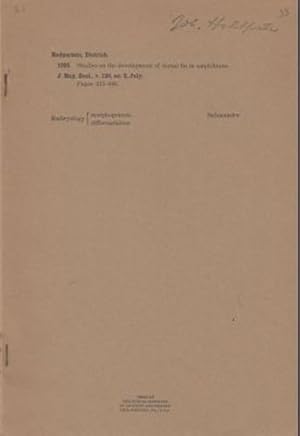 Imagen del vendedor de Studies on the Development of Dorsal Fin in Amphibians by Bodenstein, Dietrich a la venta por Robinson Street Books, IOBA