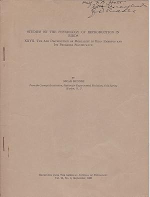 Studies on the Physiology of Reproduction in Birds XXVII. The Age Distribution of Mortality in Bi...