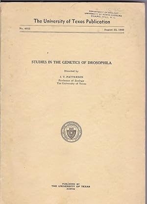 Studies in the genetics of Drosophila by J. T. Patterson