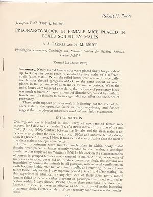 Pregnancy-Block in Female Mice Placed in Boxes Soiled by Males by A. S. Parkes and H. M. Bruce