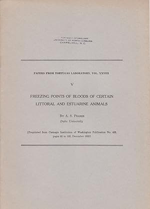 Freezing Points of Bloods of Certain Littoral and Estuarine Animals by A. S. Pearse