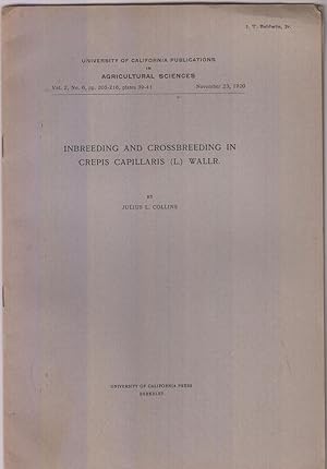 Inbreeding and Crossbreeding in Crepis Capillaris (L.) Wallr by Collins, Julius L.