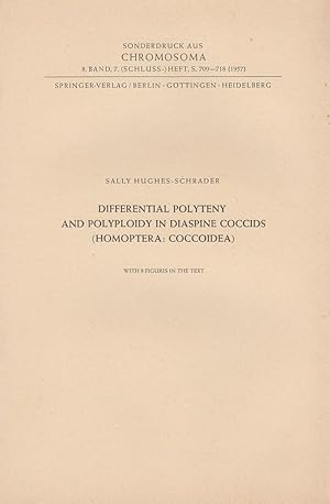Seller image for Differential Polyteny and Polyploidy in Diaspine Coccids (Homoptera: Coccoidea) by Hughes-Schrader, Sally for sale by Robinson Street Books, IOBA