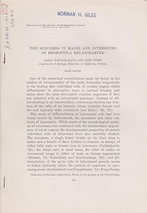 Seller image for The Sexcombs in Males and Intersexes of Drosophila Melanogaster by Hannah-Alava, Aloha and Stern, Curt for sale by Robinson Street Books, IOBA