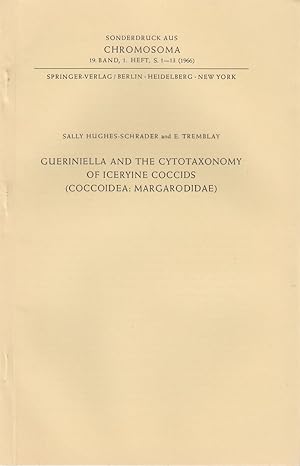 Seller image for Gueriniella and the Cytotaxonomy of Iceryine Coccids (Coccoidea: Margarodidae) by Hughes-Schrader, Sally and Tremblay, E. for sale by Robinson Street Books, IOBA