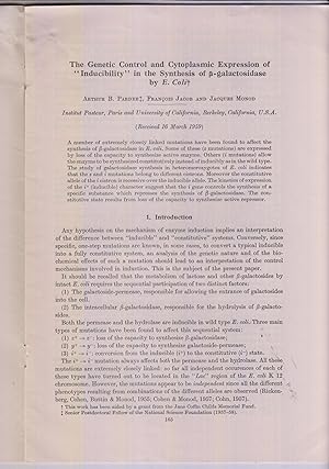 Seller image for The Genetic Control and Cytoplasmic Expression of Inducibility in the Synthesis of ?-galactosidase by E. col by Pardee, Arthur B. with Francois Jacob and Jacques Monod for sale by Robinson Street Books, IOBA